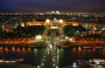 paris skyline from eiffel tower