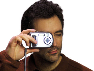Fototapeta premium man taking a picture