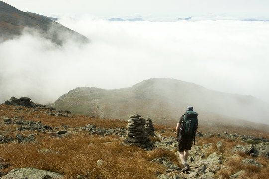 hiking through the clouds