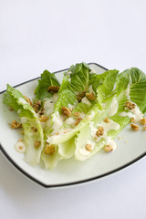 salad romaine lettuce with ranch dressing