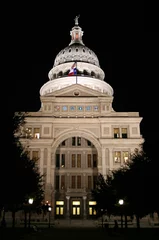 Gordijnen state capitol building at night in downtown austin, texas © Brandon Seidel