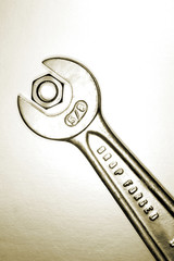 Spanner wrench and nut