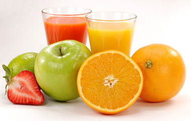 fruits and juice