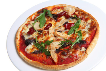 spicy chicken pizza