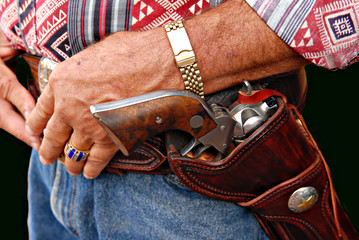 a cowboy with a gun