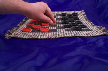 person playing checkers