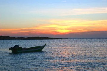Photo sur Plexiglas Plage tropicale sunset above the sea