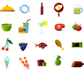 food and kitchen icon set