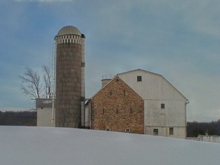 snowy farm