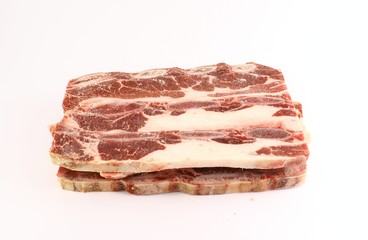 frozen slice of beef  meat