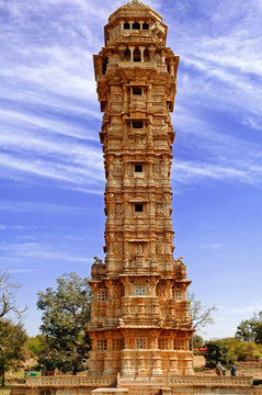 india, chittorgarh: vijay stambh