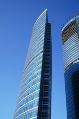 Obraz premium blue business tower