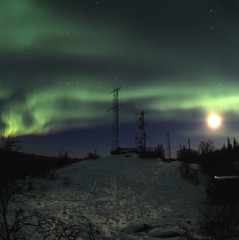 moon aurora and antennas