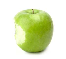 green bitten apple