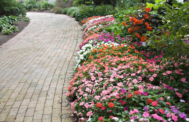 brick garden path