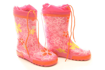 pink wellington boots