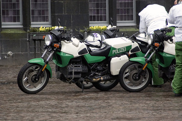 Obraz na płótnie Canvas motocykl policja allemande