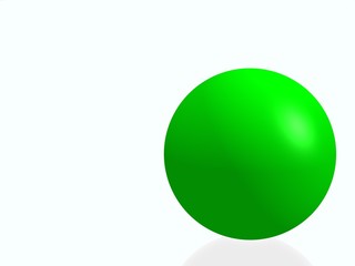 green  isolated sphere