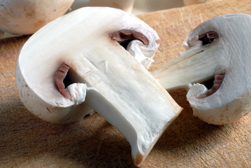 le champignon coupé