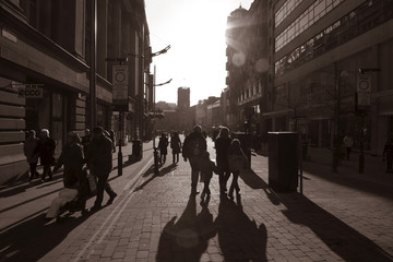 Pedestrian Shadows, St Ann's Square, Manchester