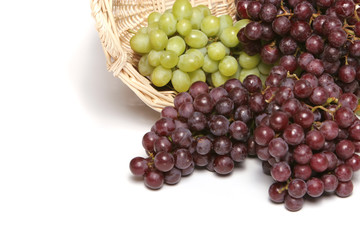 green and red grapes