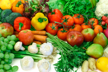 fresh vegetables and fruits