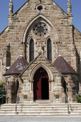 Fototapeta na wymiar church entrance door