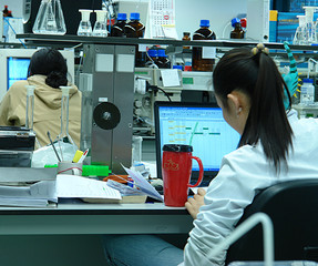 students in the laboratory