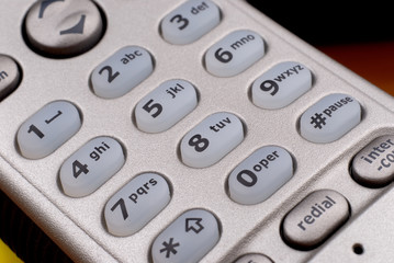 portable phone key-pad detail