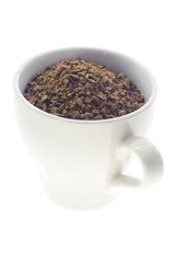 cup full of instant coffee powder