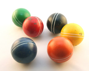 a group of colorful balls