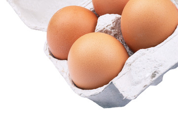 frische eier in der box