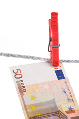50 euro auf der wäscheleine