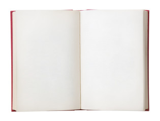 blank book open