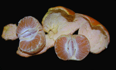 mandarine et peau