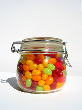 jelly beans in jar