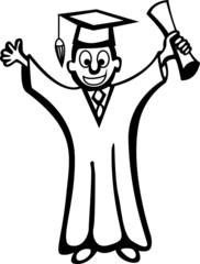 young graduate holding a diploma