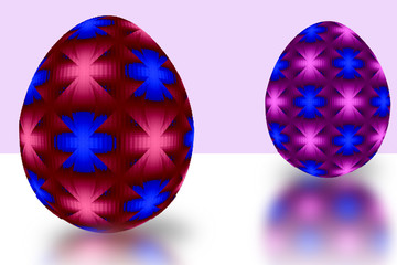 oeufs de pâques mauves