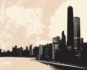 Obraz premium Chicago skyline