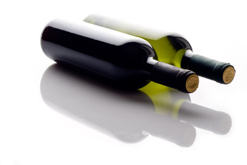 two wine bottles