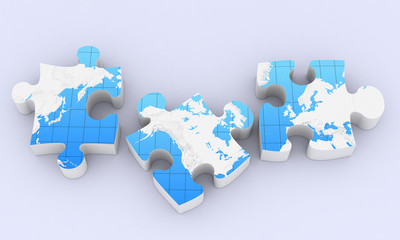 global map puzzles comunication