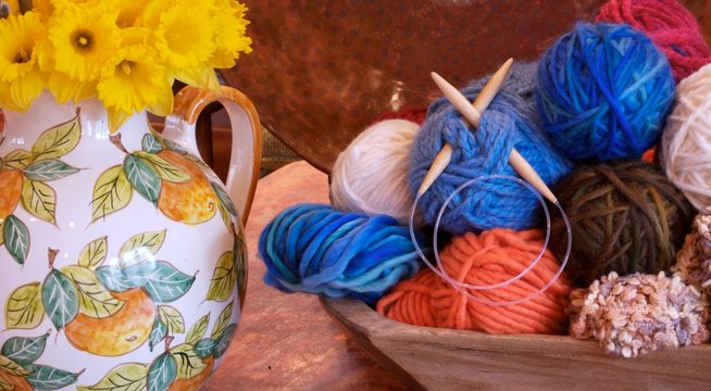 needle, wool, knit, needles, craft, yarn, thread,