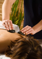 Naklejka premium stone massage