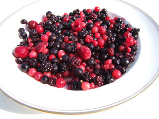 nage de fruits rouges