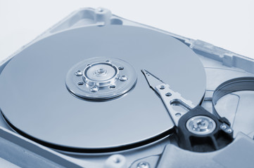 detalied open hard drive