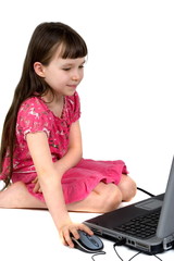 girl in laptop