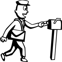 mailman delivering a mail