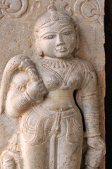 india, jaipur: sculpture in an hindu temple