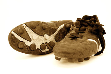 cleats in sepia