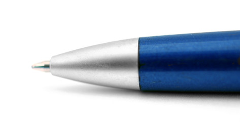 closeup side view of isolated pen on white background 2